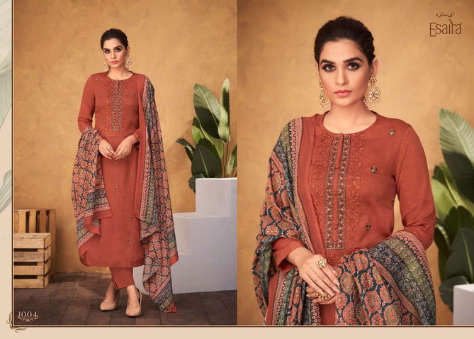 Carmel By Esaira Cotton Satin Printed Dress Material Wholesale Price In Surat